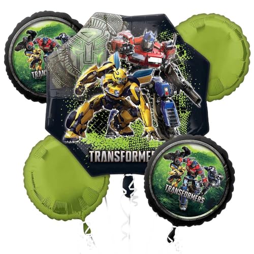 Transformers Foil Balloon Bouquet - 5 Piece Party Decor
