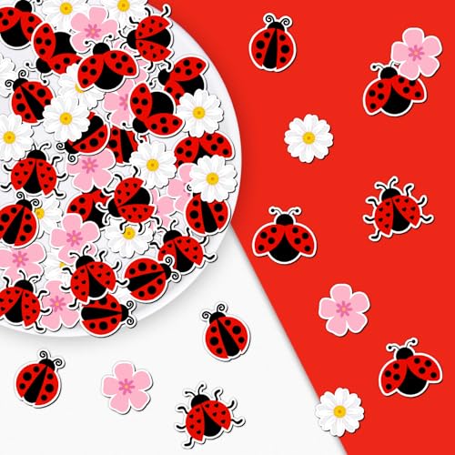 200pcs Ladybug Confetti Decorations for Parties & Showers