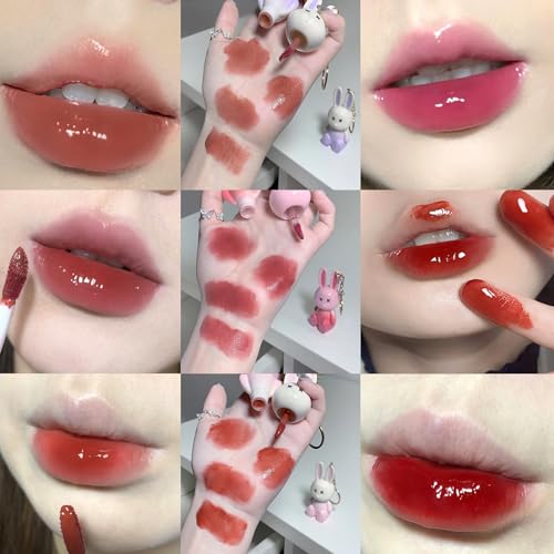 Bunny Rabbit Lip Gloss Set - 6 Moisturizing Liquid Lipsticks