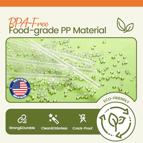 Clear Disposable Plastic Straws - 500 Individually Wrapped 7.8" Long