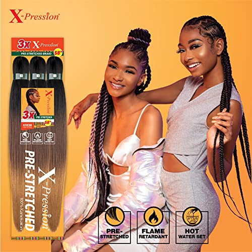 Sensationnel X-Pression 58in Pre-Stretched Braiding Hair - Blue
