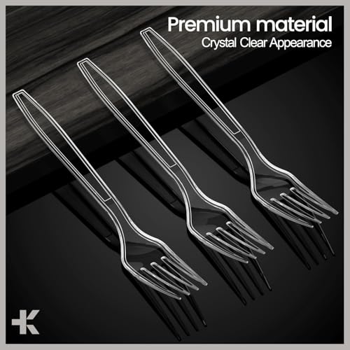 Bakken Heavy Duty Disposable Cutlery Set - 100 Pieces Forks, Spoons, Knives