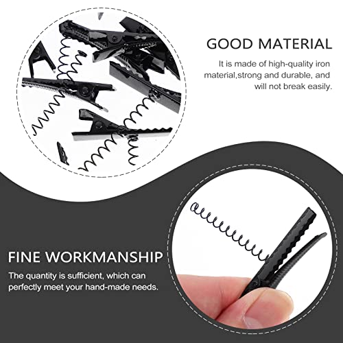 FOMIYES 100pcs Mini Metal Alligator Hair Clips for DIY Crafts
