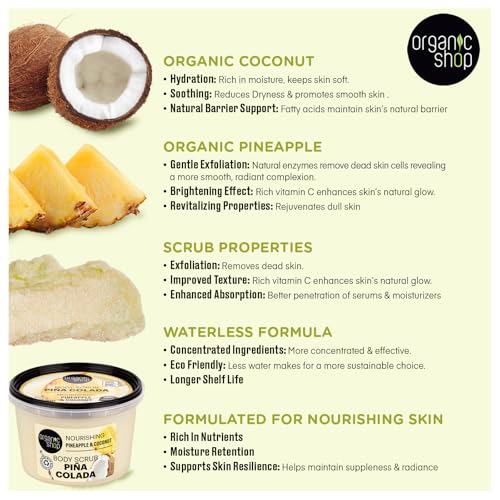 Organic Shop Coconut & Pineapple Nourishing Body Scrub - 250ml