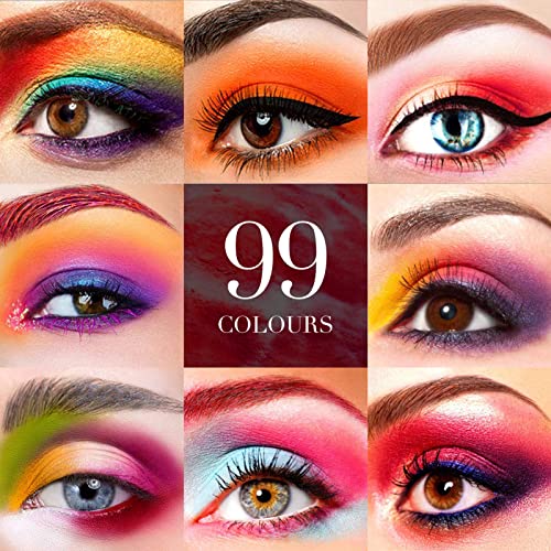 99 Colors Rainbow Eyeshadow Palette - Highly Pigmented Matte & Shimmer