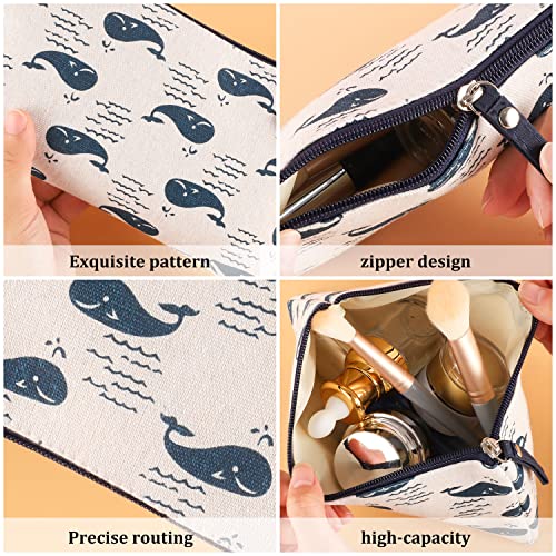 SUMAJU 8 Pcs Canvas Cosmetic Bags E - Travel Makeup & Toiletry Organizer Set