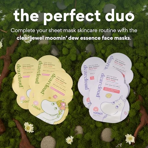 Moomin Dew Essence Sheet Mask - Niacinamide & Cica, 3 Pack