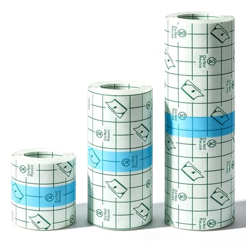 3 Rolls Tattoo Aftercare Bandage - Jconly Waterproof Tattoo Film Second Skin Tattoo Cover Up Patch Tape Healing Wrap Tattoo Supplies for Swimming, Shower, Wound Initial Healing(2 Inch, 4 Inch, 6 Inch)