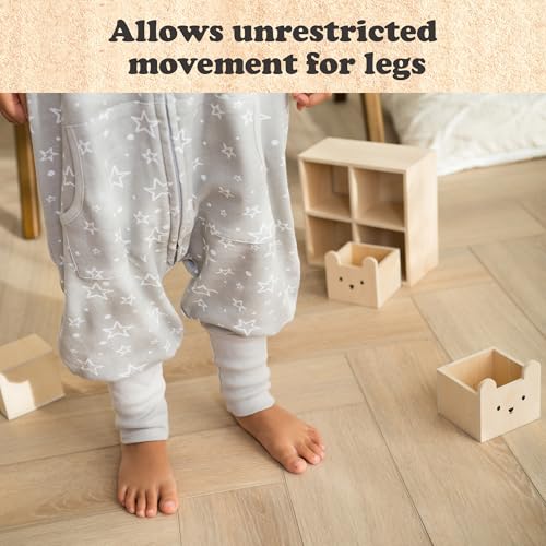 Bublo Baby Toddler Sleep Sack with Feet - 3-4T, 100% Cotton