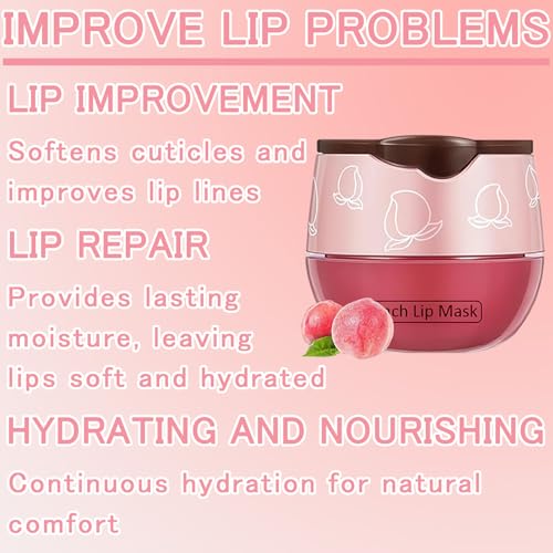 9 PCS Honey Pot Lip Balm Set, Hydrating Fruity Lip Mask with Applicator