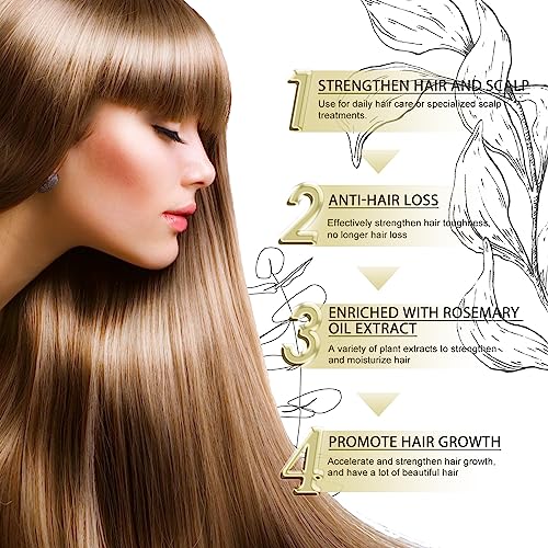 HuaQing 180 ML Rosemary Hair Growth Oil - 3 Pcs for Damaged Hair