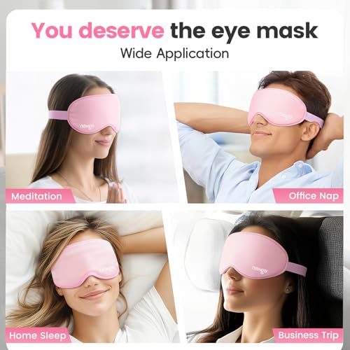 NEWGO 3D Cooling Eye Mask - Weighted Sleep Mask for Puffiness Relief