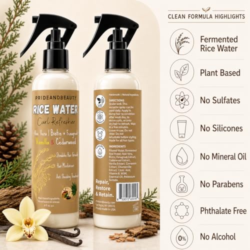 Fermented Rice Water Hair Growth Spray with Biotin & Rosemary - 4 oz