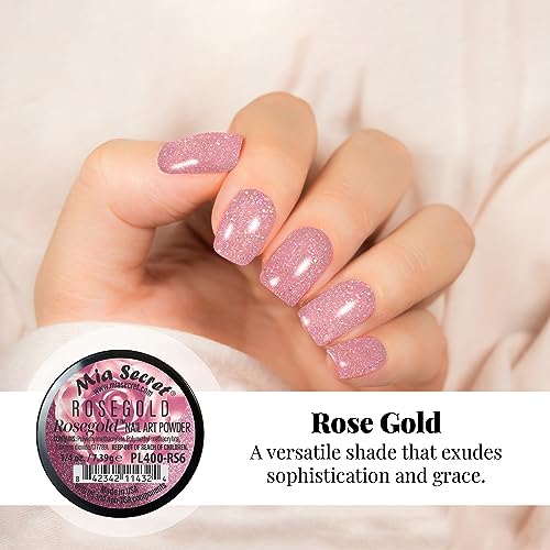 Mia Secret Rosegold Collection Colored Acrylic Nail Powder - 6-Piece Set
