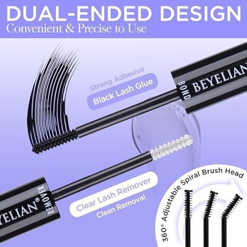 BEYELIAN 2-in-1 Lash Glue & Remover Kit - Waterproof, Gentle for DIY Cluster Lashes 10g