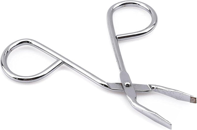 Silver Stainless Steel Eyebrow Scissors Tweezers,Elbow Pliers Clip Scissors,Flat Tip Hair Plucker Hair Removal Tweezers, Shave and Hair Removal