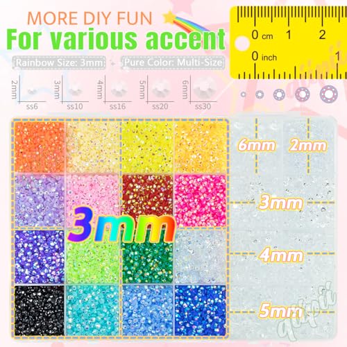 Clear Resin Rhinestones Bedazzler Kit with B7000 Glue - 2mm to 6mm