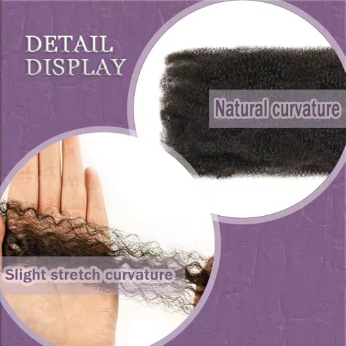FYIMUYI Afro Kinky Bulk Hair for Micro Twists & Locs - 20 Inch, 4 Bundles