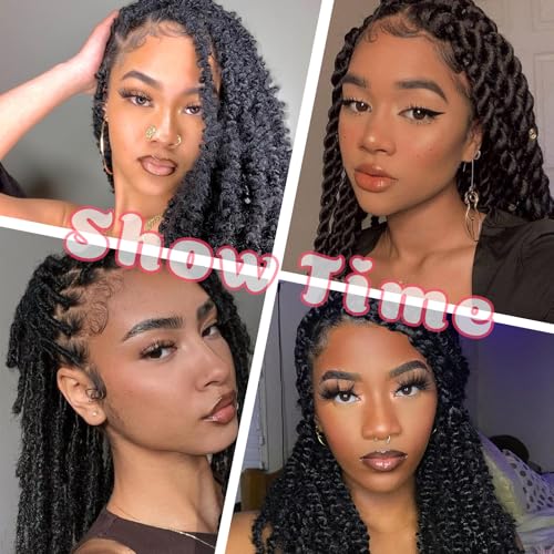 FEILIMEI T30 12 Inch Marley Twist Braiding Hair Pre-Separated Synthetic for Faux Locs - Pack of 8