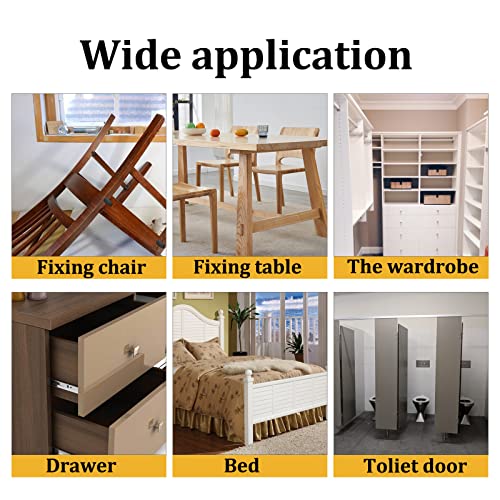 20 Pcs Black Stainless Steel L Brackets for Furniture Repair
