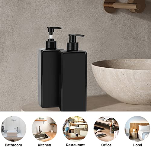 SUREAM 3-Pack 16.9oz Refillable Shampoo and Conditioner Dispenser Set