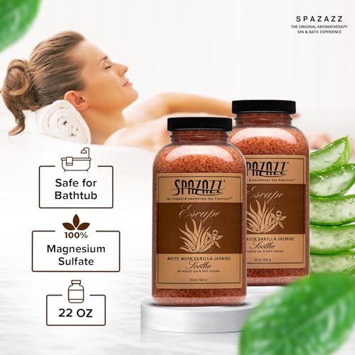 Spazazz Aromatherapy Hot Tub & Spa Crystals - White Musk Vanilla Jasmine 22oz