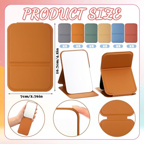 Rectangle Boho 12 Pcs Portable Handheld Makeup Mirrors - 4.2''