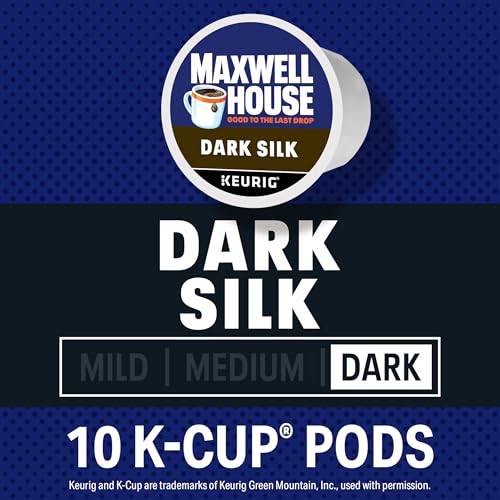 Maxwell House Dark Silk Dark Roast K-Cup Coffee Pods - 10 Count