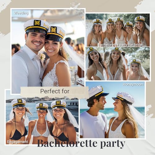 Bride Captain Hat with Veil | Fun Bachelorette Party Accessory