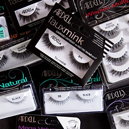 Ardell Faux Mink Lashes 811 - Cat Eye Wispy Strip False Eyelashes, 4 Pairs