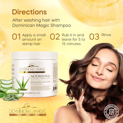 Dominican Magic Revitalizing Hair Mask 16 Oz - Moisturizing & Restoring