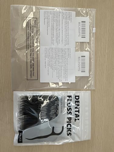 Baderke Dark Purple Floss Picks - 600 Count Dental Cleaners for Adults