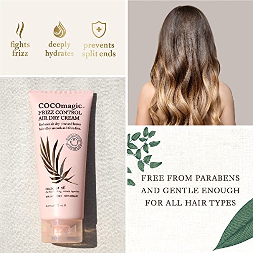 Cocomagic Frizz Control Air Dry Cream | 6 oz Anti-Frizz Styling Cream