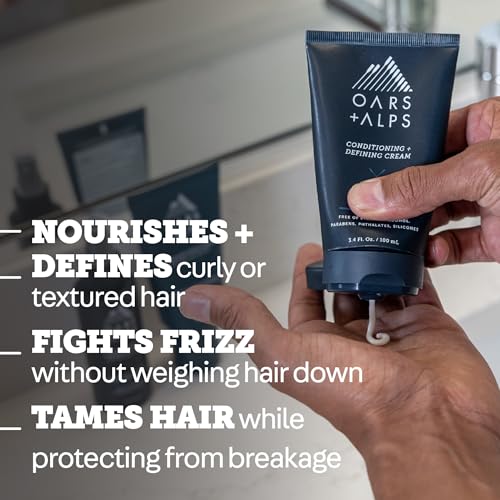 Oars + Alps Conditioning and Defining Hair Cream with Argan Oil, 3.4 oz