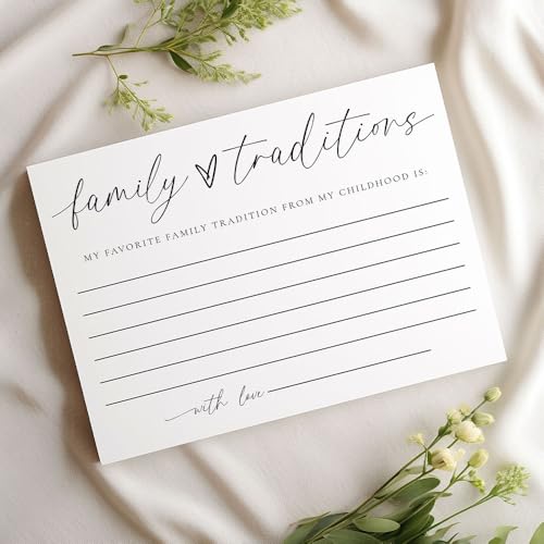 Family Tradition Cards for Baby Shower - Set of 50, 4x6
