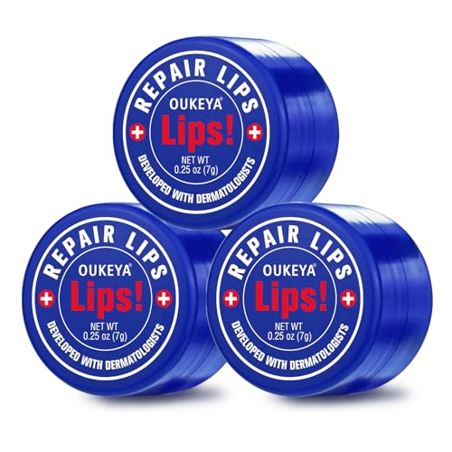 OUKEYA Medicated Lip Balm for Dry Chapped Lips, 24H Hydrating Repair