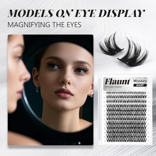 MissAiry Wispy Lash Clusters 8-14MM D-Curl DIY Eyelash Extension Kit