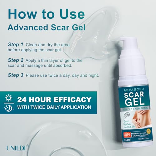 UNIEDI Advanced Scar Gel for Surgical & Keloid Scars - 50g