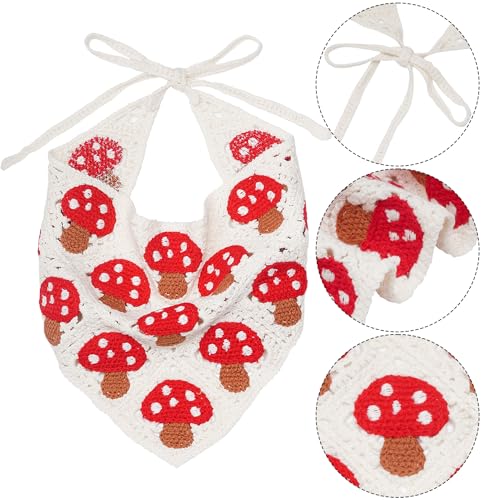 Hoyuwak Crochet Mushroom Bandana Headband for Women & Girls