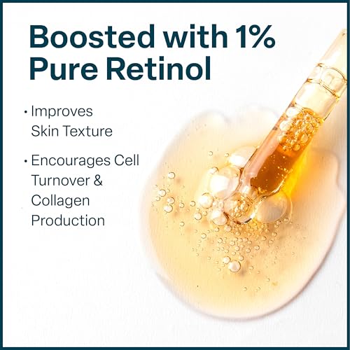 QRxLabs 1% Retinol & 5% Niacinamide Face Serum - Anti-Aging Treatment, 2 oz