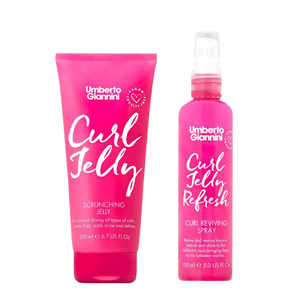 Umberto Giannini Banana Jelly Styling Gel - Strong Hold Curl & Slick Back Gel for Curly Hair | Anti-Frizz, Vegan, 200ml