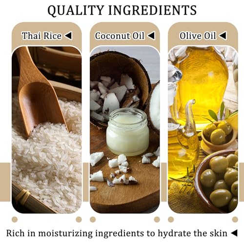 Rice Milk Bar Soap for Face & Body - Hydrating, Deep Cleansing, Oil Control