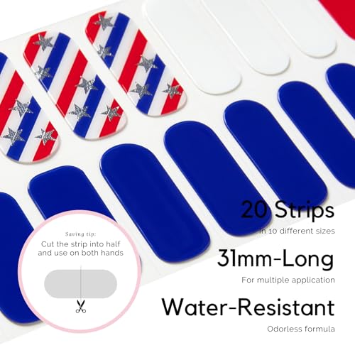NAILOG Born to Star Semi Cured Gel Nail Strips - 34 Pcs