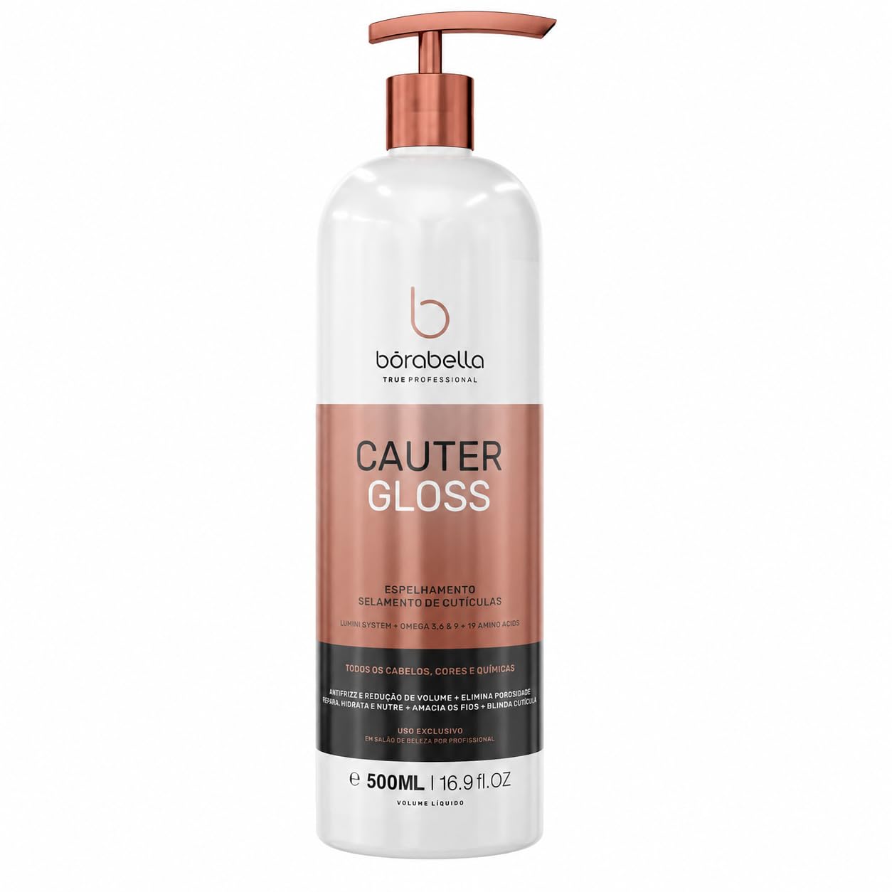 Borabella Professional Hair Treatment Kit, Cauter Gloss, NeutraQuimic and SOS Extreme, 16.9 fl oz + 16.9 fl oz + 8.1 fl oz, 3 Piece Set