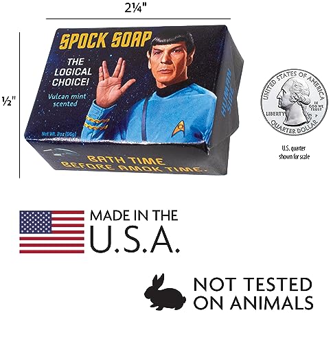 Spock Soap Peppermint Aloe 2oz Travel Guest Bar - Made in USA