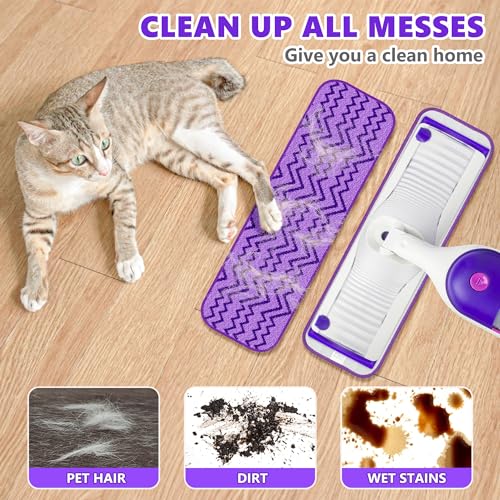 Reusable Microfiber Mop Pads for Swiffer PowerMop - 6 Washable Refills