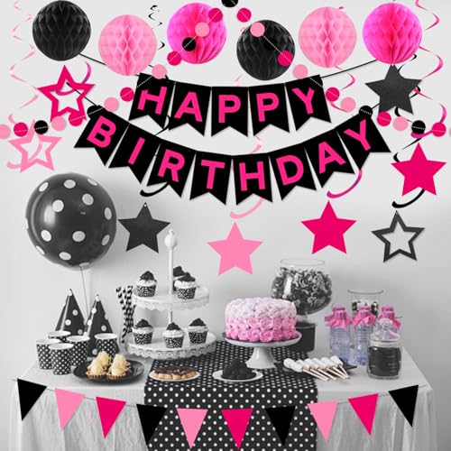 Happy Birthday Party Decorations Set - Banner, Honeycomb Balls & More