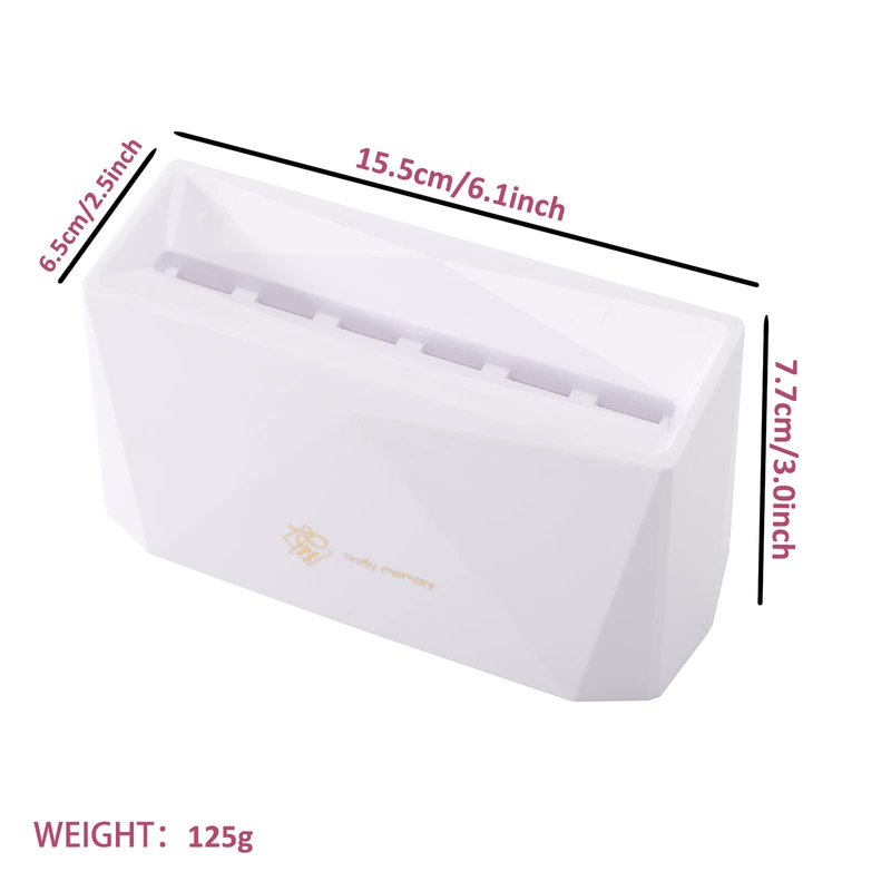 Pretty memory Lash Extension Supplies Tweezer Holder 6 PCS Tweezers Shelf Holder Eyelash Extension Supplies Display Organizer Storage Makeup Accessories Tools, White