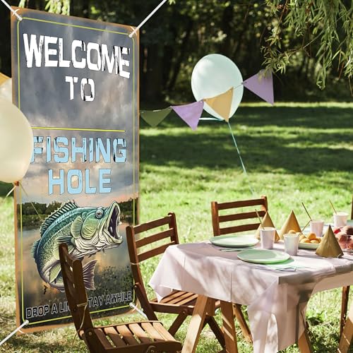 Fishing Hole Door Banner - DIY Welcome Decor for Parties