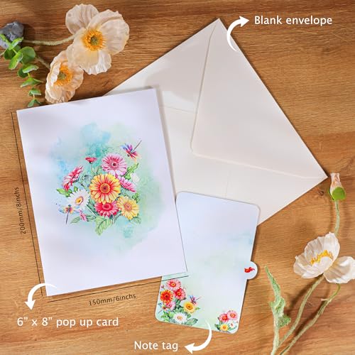 3D Rainbow Dragonfly Pop-Up Card - Perfect Gift for All Occasions